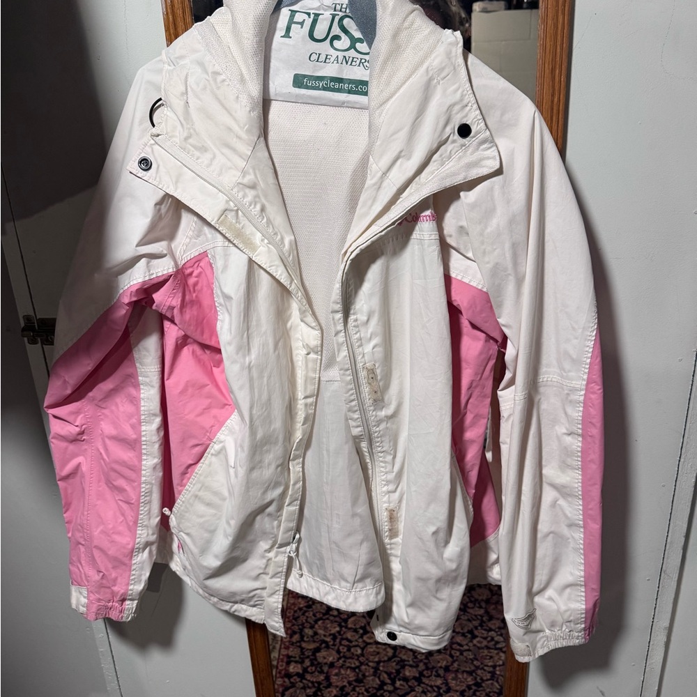 Columbia White and Pink Women's Jacket